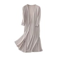 thumbnail image 7 of Admvng Women's Open Front Cardigan Long Sleeve Lightweight Soft Knit Maxi Layering Sweater Coat, 7 of 7
