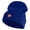 Royal, variant on Lady Red Hat Iron on Patched 12 Inch Long Knitted Beanie - Magenta OSFM