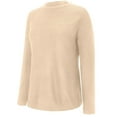 thumbnail image 3 of Stichou Women's Casual Long Sleeve Sweaters Loose Crewneck Knit Solid Pullover Sweater Jumper Tops Beige L, 3 of 5