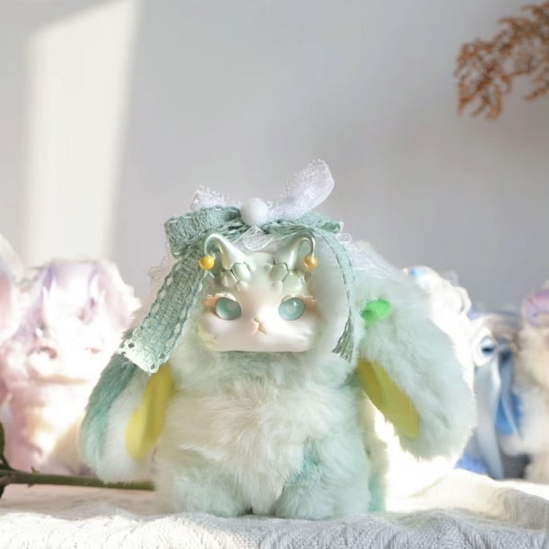 Figura de peluche de la serie "Fiesta del Té Biológica del Bosque de Fantasía" de Conejo y Dragón en Caja Sorpresa, Muñeca de Juego de Moda, Decoración, Lindos Regalos Creativos