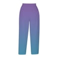thumbnail image 4 of yunLCZ Women's Straight Leg Pants High Wa Pants For Women Casual 2025 Summer Drawstring Elastic High Waist Linen Pants Wide Leg Cropped Trousers, 4 of 4