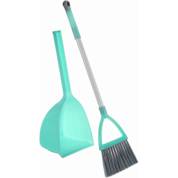 Small Broom and Dustpan Set, Household Mini Broom and Dustpan Set, Mini Broom and Cleaning Set Suitable for Various Small Areas. (Blue)