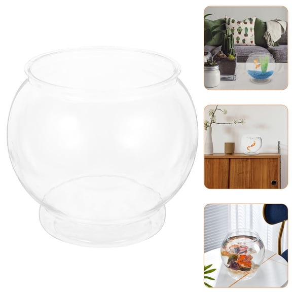 BESTYASH 3Ud Pecera De Escritorio De Plástico Transparente Para Hogar Oficina Resistente Y