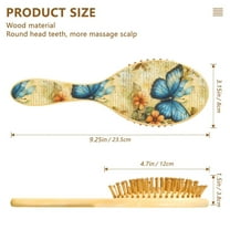 YAZAOO Soft Hair Brush Hair Comb Detangler Drawing Blue Butterfly Smoothing Hair Care Beauty Gift