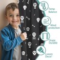 thumbnail image 3 of Blackout Kids Curtains,Halloween White Skulls and Bones Childrens Insulated Curtains Set Of 2,Bedroom Essentials,Toddler Room Decor 42x54in(106x137cm), 3 of 5