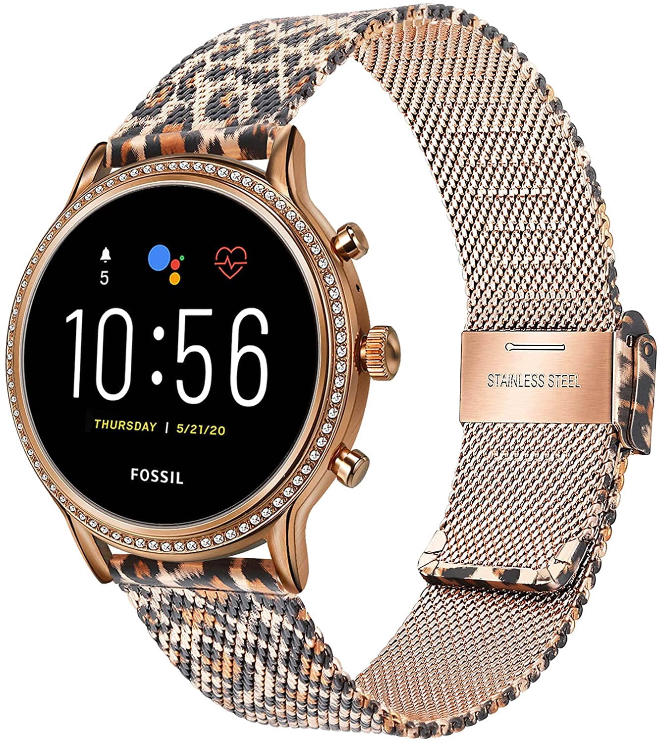 Leopard Watch Band for Fossil Women's 