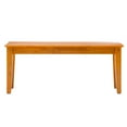 thumbnail image 2 of Nova 44 Inch Dining Bench Tapered Legs Oak Brown Wood - Saltoro Sherpi, 2 of 5