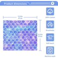 thumbnail image 5 of Coolnut 12x12Inx6 Sets) Reusable Soft Face Towel, Kitchen Hand Towel Bathroom Absorbent Towel, Gym Hotel Spa-Pretty Mermaid Scales Washcloth Gift, 5 of 7