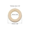 thumbnail image 2 of 60Pack 15mm(0.6-inch) Natural Wood Rings, 4mm Thick Smooth Unfinished Wooden Circles, 2 of 6
