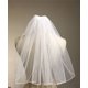 thumbnail image 3 of Velos de novia de cristal, velo corto de 1 nivel, malla suave con peine, velo de novia para fiesta de boda, accesorios para el cabello para mujeres y niñas (perla blanca pura), 3 of 4