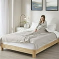 thumbnail image 2 of OLLIIX Fleece to Sherpa Heated Electric Blanket, Tan, Full, 2 of 9