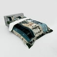 thumbnail image 3 of Ambesonne Rustic Bedding Set 3 Pcs, Doors of Old Rock House, Twin, Teal Grey, 3 of 3