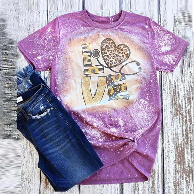 Chemises et Chemisiers Ma Commande! Aqestyerly Mode Femmes Manches Courtes Impression Décontractée Impression Col Rond T-Shirt Tops Blouse