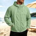 thumbnail image 5 of zejinsd Sun Protection Shirts for Men Thin Breathable Sports Sunscreen Coat Solid Color Long Sleeve Jacket Loose Quick Dry Hooded Tops, 5 of 9