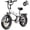White, variant on YareYi X-Hunter 750W Rated Electric Bike for Adults, 28 MPH Folding Ebike with 48V 13Ah Removable Battery, 70-Mile Range, 20" Fat Tire Full Suspension E Bike, 7-Speed, Black
