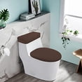 thumbnail image 7 of Toilet Lid and Tank Cover Set - Stretch Washable Spandex Fabric Protector for Bathroom Seats - Fits Most Toilets, Coffee, 7 of 7