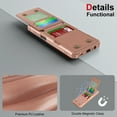 thumbnail image 6 of for Samsung Galaxy S23 Plus Wallet Case, Built-in 4 Card Holders Kickstand Purse Cover, Military Grade Enhanced Corners Drop Protection, Rugged Protective Phone Case for Galaxy S23 Plus, Rosegold, 6 of 8