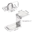 thumbnail image 2 of Uxcell 4'' Stainless Steel 90 Degree Heavy Door Latch Hasp Lock, Silver, 2 of 5