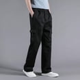 thumbnail image 5 of BVOFAR Cargo Pants for Men Big and Tall Lightweight Elastic Waisted Hiking Trousers Casual Workout Joggers Utility Work Trouser Black XXXXL, 5 of 6