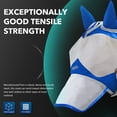 thumbnail image 3 of Maskology Horse Fly Mask Long Nose with Ears UV Protection for Horse Signature Blue (S; Pony), 3 of 6