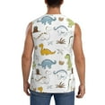thumbnail image 4 of Daiia Dinosaur Printed Men's Tank Tops,Casual Soft Sleeveless Gym Muscle Shirts Bodybuilding Tee-Medium, 4 of 8