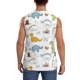 thumbnail image 4 of Fotbe Dinosaur Men's Camiseta sin Mangas Estampada para Hombres, Playera Casual para Gimnasio, Entrenamiento, Playa-Medium, 4 of 7