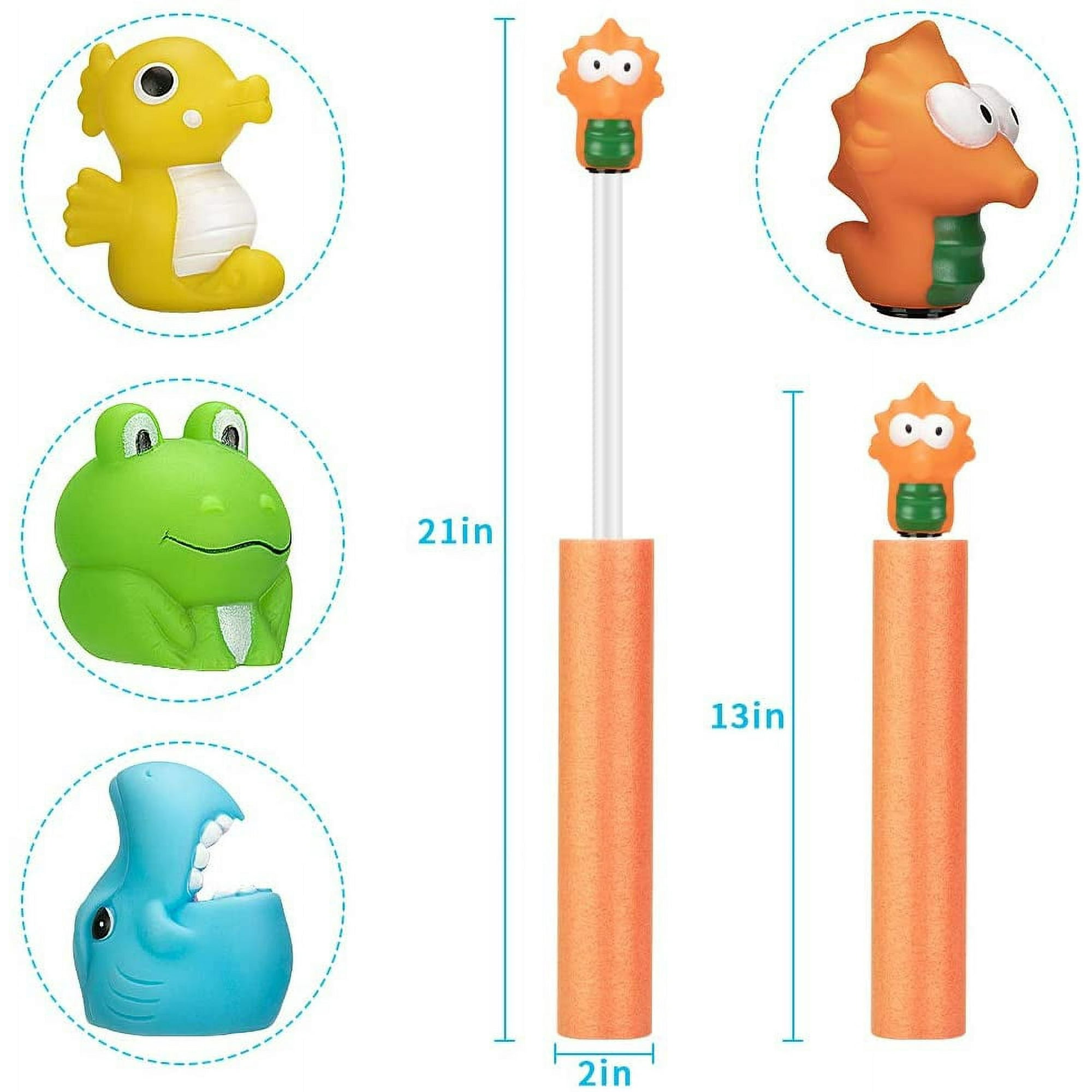 Maner Dresses Water Guns Pool Toys For Kids Super Squirt Guns Water Soaker Blaster 4 Animal Figures Water Toys For Boys Girls Adults Pool Beach And