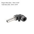thumbnail image 3 of Push to Connect Tube Fitting,Plug-In Elbow Pneumatic Air Push Fit Lock Fitting 8mm  Tube OD x 8mm Tube Stem 3pcs, 3 of 3