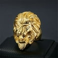 thumbnail image 6 of Lovelords Hot Sale Men's Ring 14K Yellow Gold Lion Head Rings For Men Male Punk Rock Animal Jewelry, 6 of 6