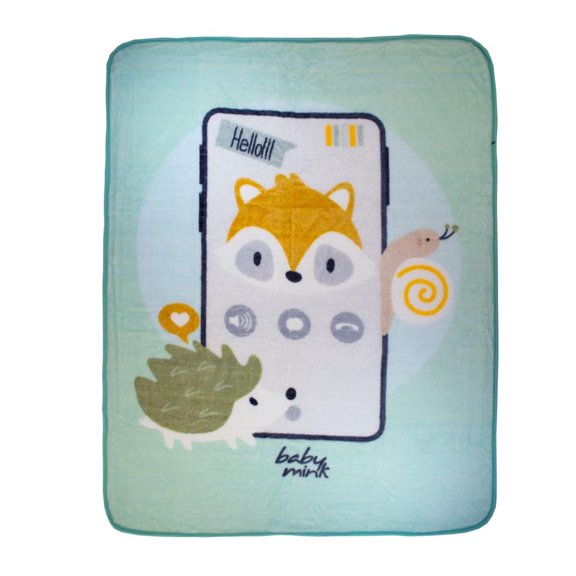 Edredón cunero Baby Mink Cunero Ligero Estampado Menta