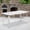 White, variant on Emma + Oliver Commercial Grade 31.5" x 63" Rectangular White Metal Indoor-Outdoor Table