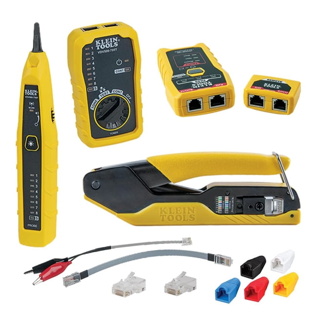 Kit de comprobador de cables y alambres VDV LAN Klein Tools 80085, 6 piezas