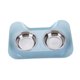 thumbnail image 5 of WASHWEPE Plato Para Mascotas Azul Inoxidable Doble Para Perros Y, 5 of 8