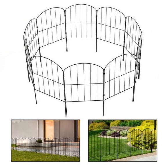 Decorative Garden Fence, Boundary Fence for Landscaped Yards, Set Of 25