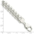 thumbnail image 2 of 925 Sterling Silver 10.5mm Polished Domed Curb Chain Ankle Bracelet 10 Inch Anklet for Women and Men, 2 of 2