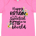 thumbnail image 4 of Inktastic Happy Birthday to the Sweetest Sister in the World Girls Baby Bodysuit, 4 of 5