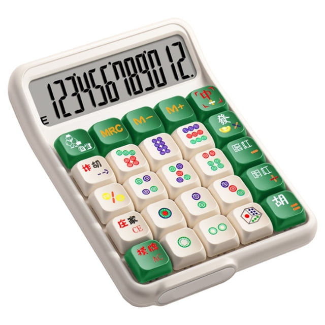 Multifunctional Calculator Mechanical Buttons 12 Digits Electronic Calculator School Financial Accounting Tools
