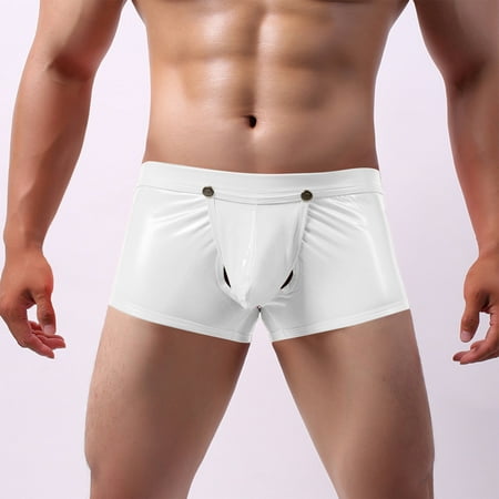 

MaFYtyTPR Womens Briefs Underwear on Clearance Men Sexy Thong Faux Leather Lingerie Briefs Underwear Boxer Shorts Briefs String