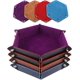 thumbnail image 1 of STYLIFING Juego de bandejas para dados de 4 piezas Dados de metal plegables para juegos de mesa Cuero de PU grueso plegable de doble cara y terciopelo de alta calidad, 1 of 5