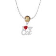 thumbnail image 2 of Delight Jewelry Silvertone I Heart My Cat Mia Monkey Charm Necklace, 2 of 4