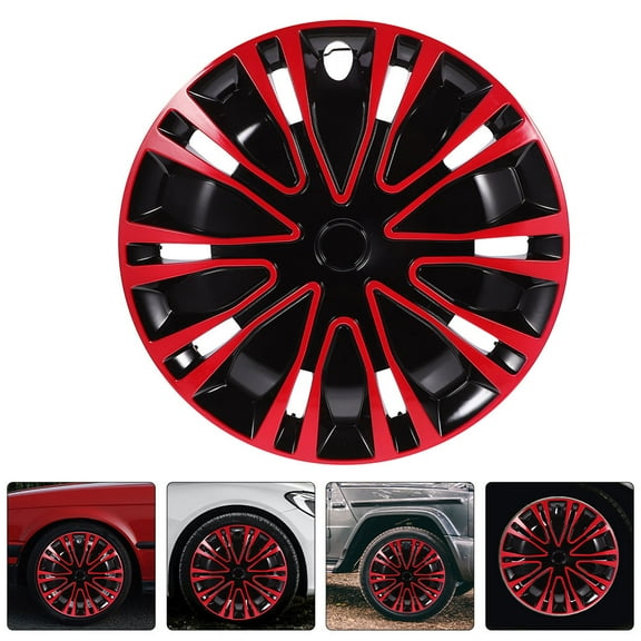 HONMEET Universal Multi-Color Plastic Car Wheel Hub Cap Easy Install for Vehicle Decoration