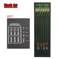 thumbnail image 1 of 6pcs Carp Fishing Curve Shank Barbed Hook Ready Tied Rigs With 35LB Braided Line For Quick Change Hooklink Accessory Tackle Hook 4 - 6pcs, 1 of 6