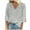Gray, variant on Women's Summer T Shirts Printed V-Neck 3/4 Sleeve Tops Casual Loose Trendy Office Work Blouses Tops