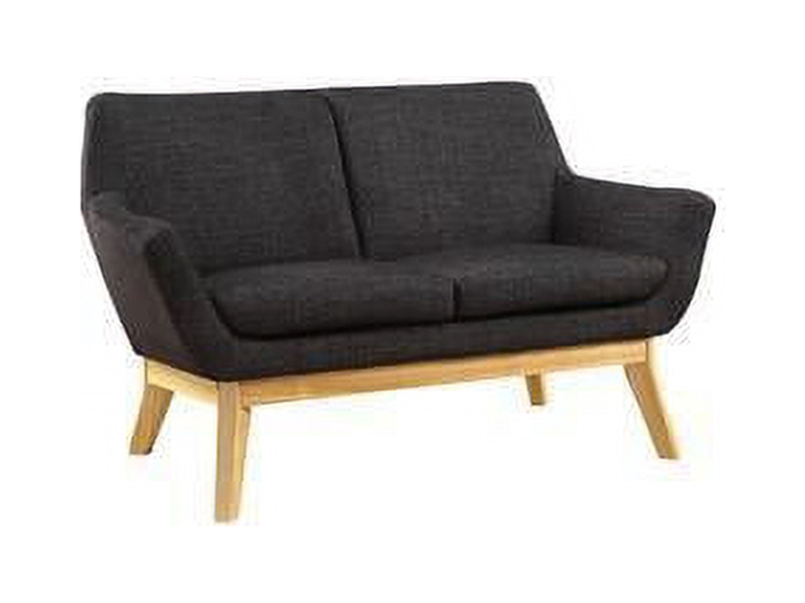 Lorell Quintessence Collection Upholstered Loveseat 53.1" x 19.8" x 32.8" - Material: Wood Leg - Finish: Black