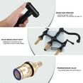 thumbnail image 3 of Wowow Brass Kitchen Faucet with Side Sprayer, 8 Inch Centerset Bridge Faucet for Kitchen Sinks, 4 Hole Kitchen Faucet Bronze Vintage Farmhouse Kitchen Sink Faucet, Oil Rubbed Bronze Kitchen Faucet, 3 of 7
