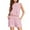 Pink, variant on KAUOD Girl's 2 Piece Outfits Sleeveless Round Neck Tank Top and Shorts with Pockets Casual Summer Shorts Sets Take off My Girl