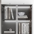 thumbnail image 5 of Oxylife 4 Tier Glass Display Cabinet with LED Lights,Black, 5 of 8