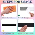 thumbnail image 2 of Set of 8 felt bulletin board strips with 35 pushpins; self-adhesive cork boards suitable for displaying photos, posting notes, and scheduling in offices and homes.,Blue, 2 of 3