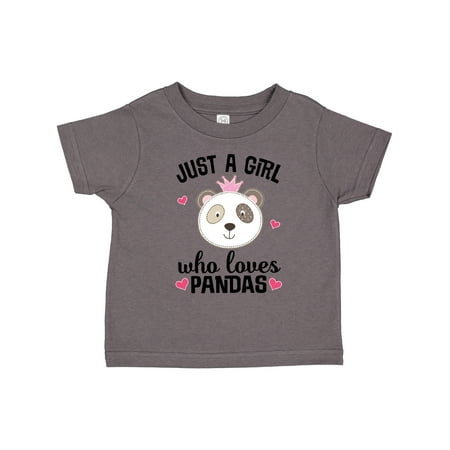 

Inktastic Just a Girl Who Loves Pandas Gift Toddler Toddler Girl T-Shirt