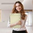 thumbnail image 4 of A4 Pastel Clipboard With Pen Holder And Sliding Cover, Lightweight Writing Board For Office, Portable Leather Folder Board, Light Green, 4 of 9
